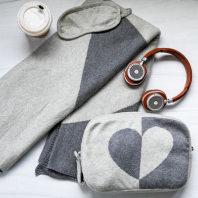 Dual Heart Travel Throw Blanket
