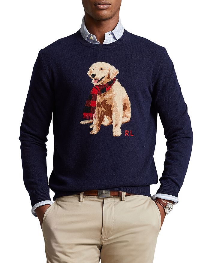 Polo Ralph Lauren Dog Intarsia Cashmere Sweater | Bloomingdale's