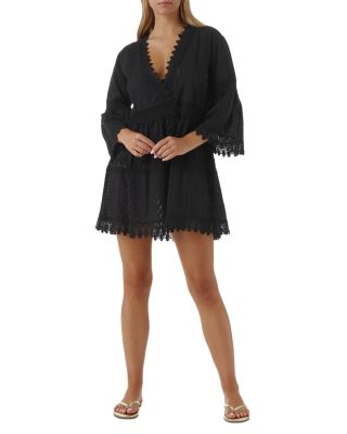 Irene Eyelet Crochet Detail Coverup Irene Eyelet Crochet Detail Coverup