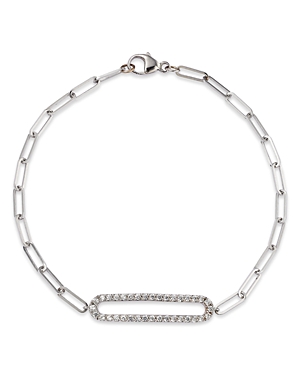 Bloomingdale's Diamond Paperclip Bracelet In 14k White Gold, 0.30 Ct. T.w. - 100% Exclusive
