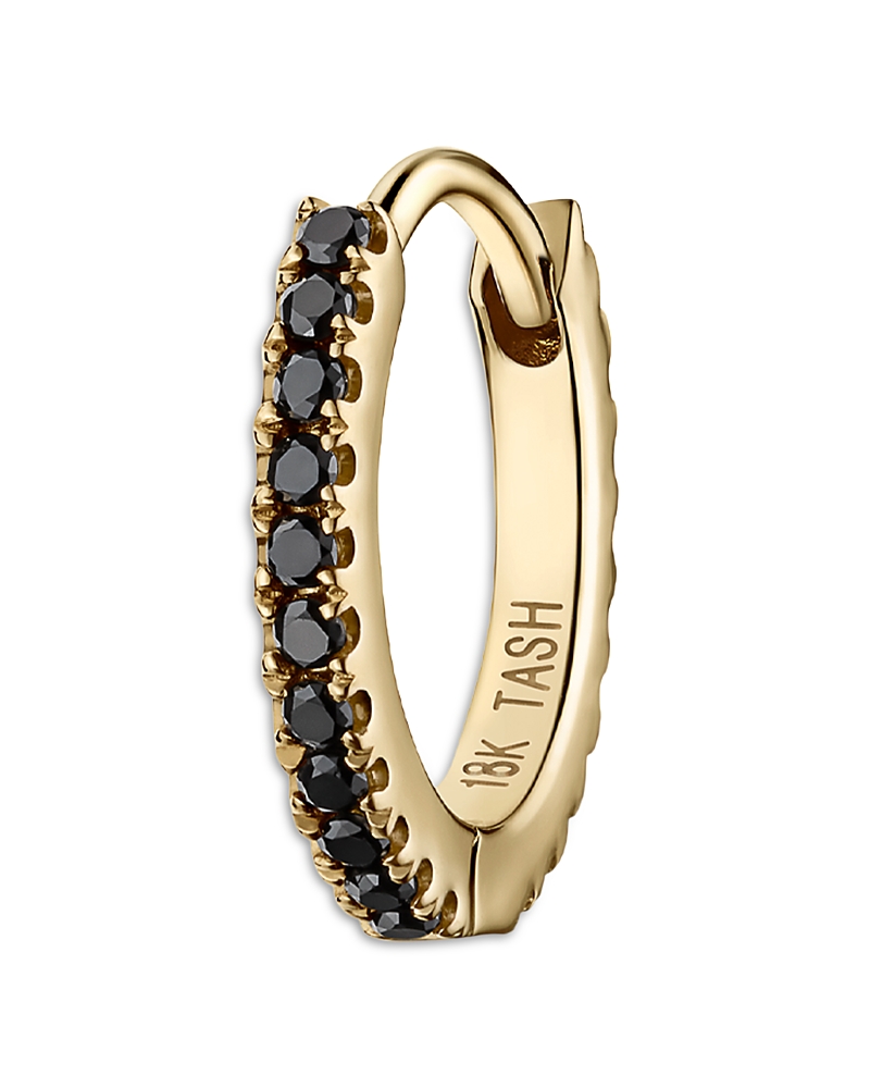 MARIA TASH 18K YELLOW GOLD 18K YELLOW GOLD & BLACK DIAMOND ETERNITY EARRING, 0.10 CT. T. W.