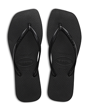 Women's Slim Square Toe Slip On Flip Flop Sandals