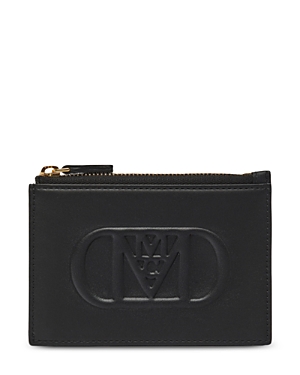 Shop Mcm Mode Travia Leather Card Case In Black