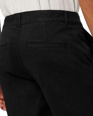 Classic Slim Straight Fit Chino Pants in Black