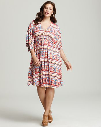 Rachel Pally White Label Plus Size Printed Caftan Dress ...