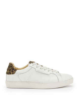 Allsaints Women's Sheer Leopard Sneakers In Off White/brown | ModeSens