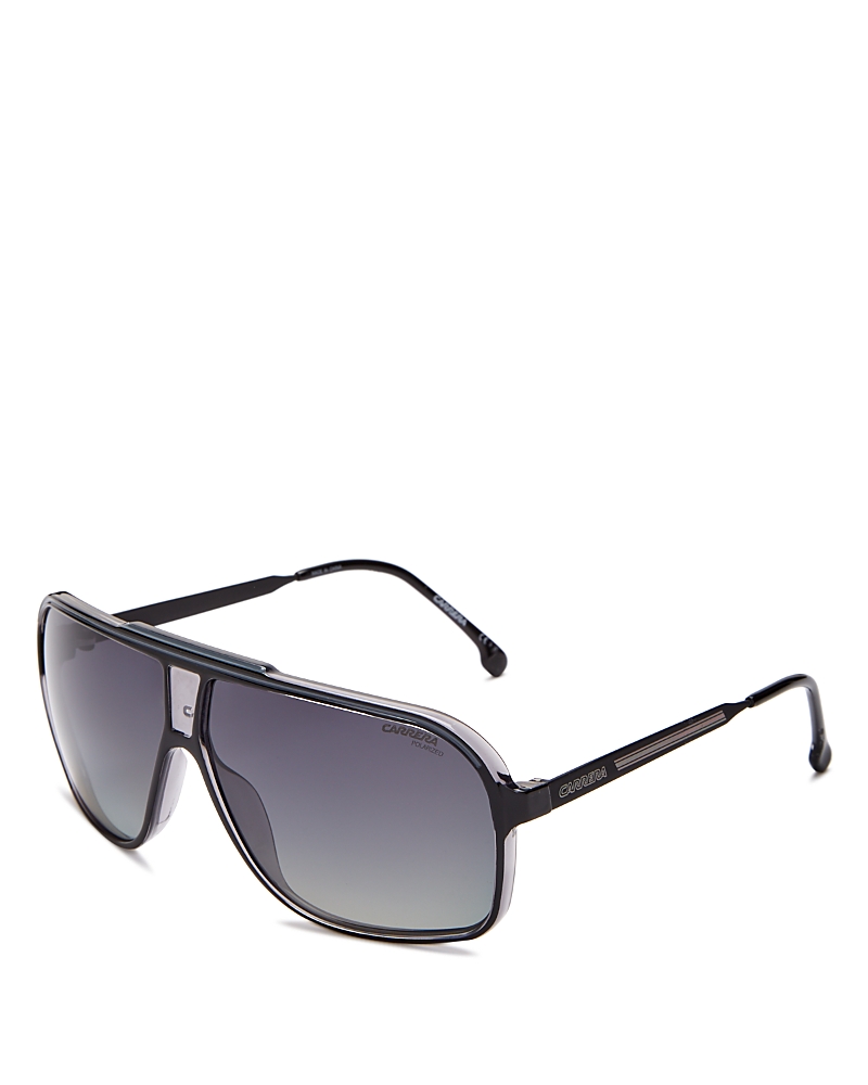 Carrera Grand Prix 3 Rectangle Sunglasses, 64mm In Black Gray