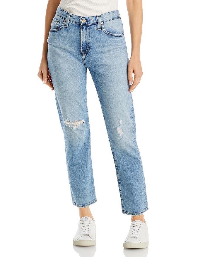 AG Ex Boyfriend Slouchy High Rise Ankle Slim Jeans in 20 Fossil | Bloomingdale's