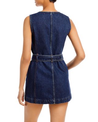 white christmas dresses Classic Dark Indigo Denim Midi Length Sundress by Rolla's – Black Salt main image 0