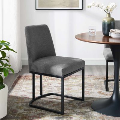  Amplify Sled Base Upholstered Fabric Dining Side Chair