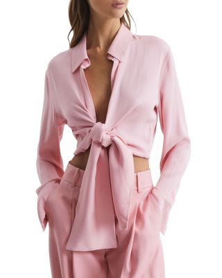 REISS - Gabby Tie Front Shirt