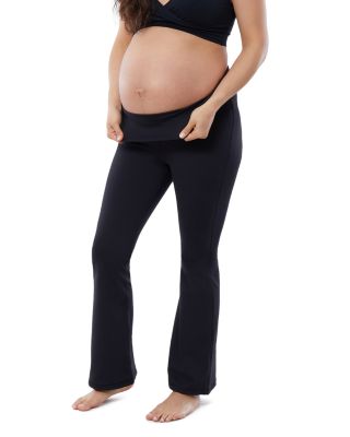 Fold Down Flared Maternity Leggings