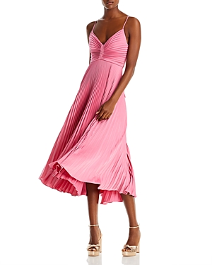 A.l.c Gemini Pleated Dress In Chateau Rose