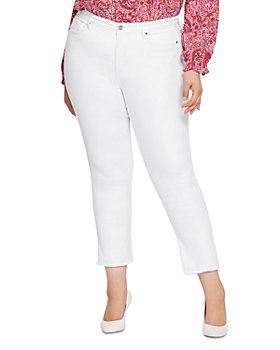 NYDJ Plus - Sheri High Rise Slim Ankle Jeans in Optic White