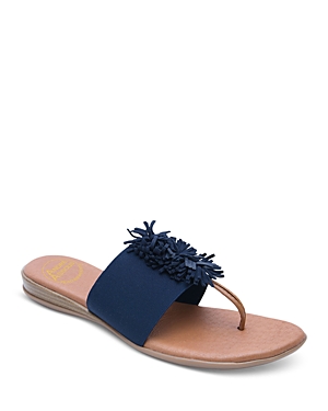 Andre Assous Women's Novalee Embellished Slip On Thong Sandals In Blue