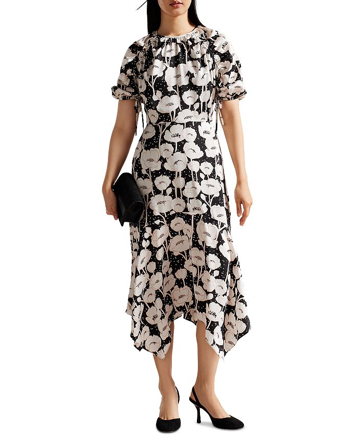 Ted Baker Abriee Puff Sleeve Midi Dress | Bloomingdale's