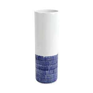 Vietri Santorini Geo Tall Vase In Blue
