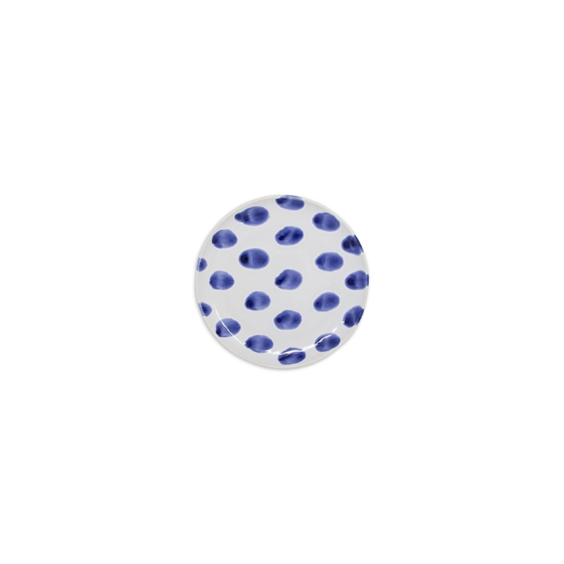 Vietri Santorini Dot Cocktail Plate In Blue