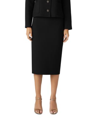St. John Stretch Crepe Pencil Skirt