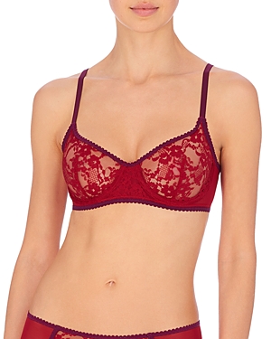 Natori Imperial Unlined Balconette Underwire Bra (38b) In Strawberry / Cabernet