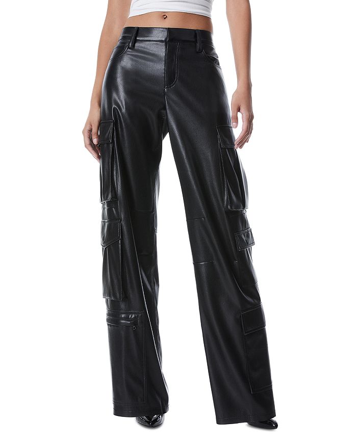 Alice and Olivia - Luis Faux Leather Cargo Pants