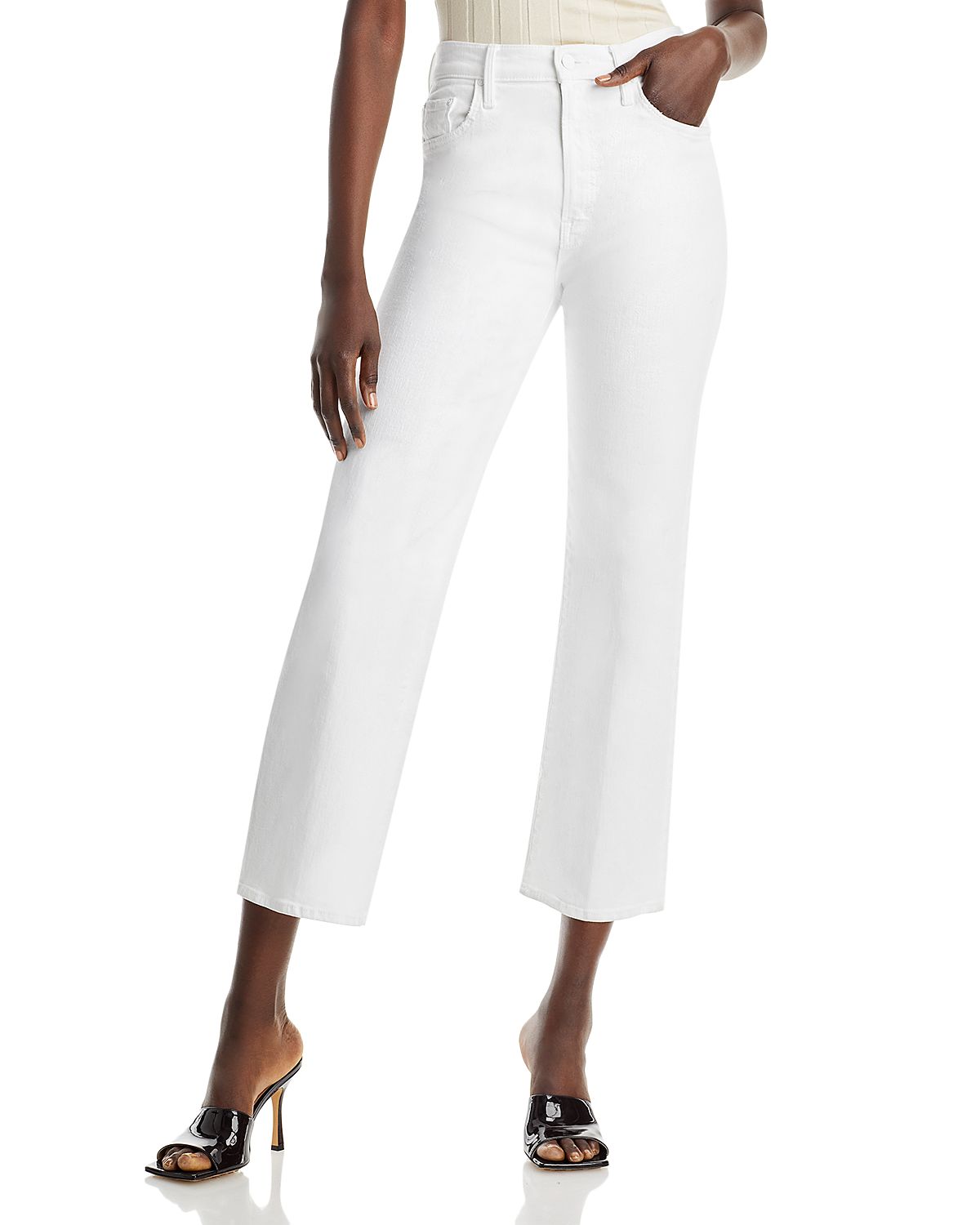 Mother The Rambler High Rise Ankle Straight Jeans
