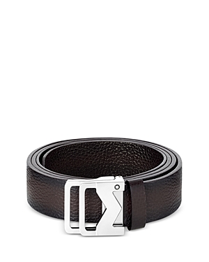 MONTBLANC MEN'S M DOUBLE RING LEATHER BELT