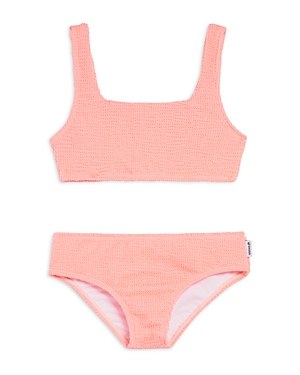 Limeapple Girls' Elsie Crinkle Two Piece Swimsuit - Big Kid In Pink