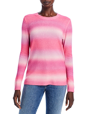 C by Bloomingdale's Cashmere Printed Ombre Stripe Long Sleeve Cashmere Sweater - 100% Exclusive