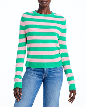 Jumper 1234 Cashmere Stripe Sweater In Bright Green