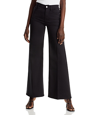 Frame Le Palazzo High Rise Wide Leg Jeans in Noir