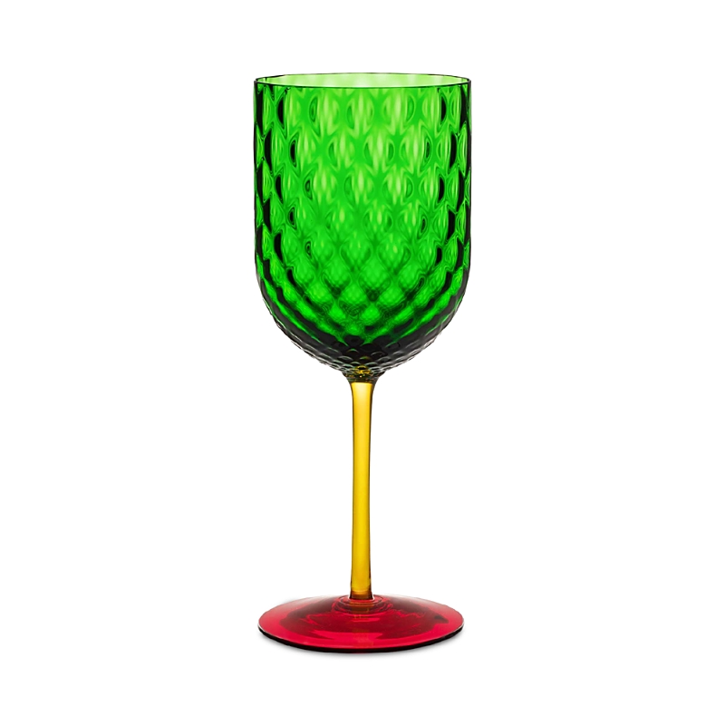 Dolce & Gabbana Casa Red Wine Glass In Green Multi