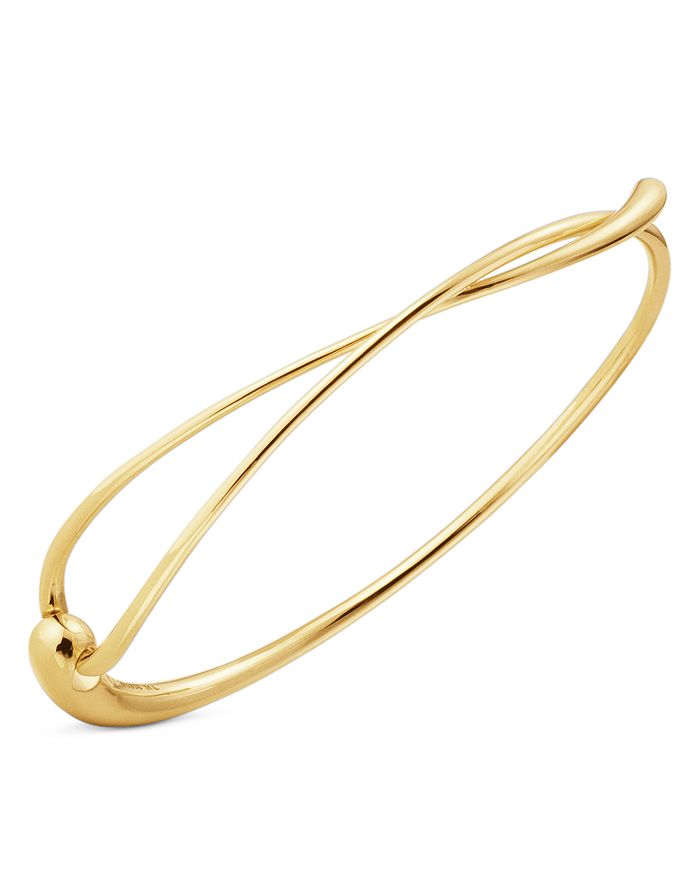 Georg Jensen 18K Yellow Gold Mercy Abstract Bangle Bracelet ...