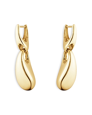 Georg Jensen 18k Yellow Gold Reflect Drop Earrings