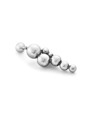 Sterling Silver Moonlight Grapes Ball Cluster Drop Earrings