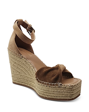 Kenneth Cole Women's Sol Ankle Strap Espdarille Platform Wedge Sandals In Brown