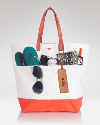 Anya Hindmarch - Anya Hindmarch Tote - Beach Canvas with Velvet Calf