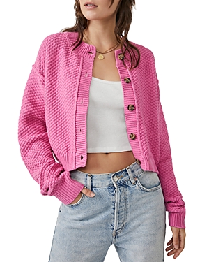 Free People Lila Crop Cardigan In Aurora