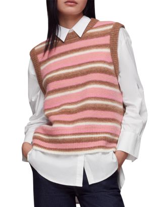 Whistles Variated Striped Sweater Vest | Bloomingdale's