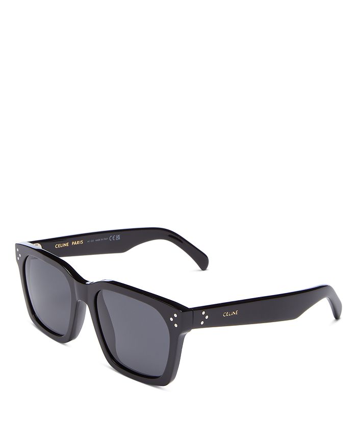 Celine Bold 3 Dots 54mm Square Sunglasses Shiny Light Blue