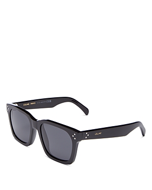 Celine Cl40248i 01a Square Sunglasses In Black/gray Solid