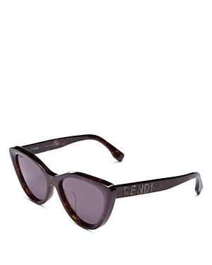Fendi Lettering Cat Eye Sunglasses, 55mm