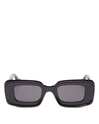 Chunky Anagram Rectangular Sunglasses, 46mm