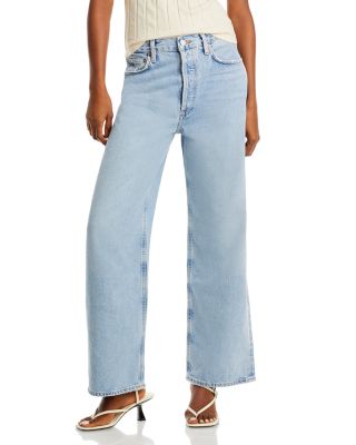 AGOLDE Low Slung Baggy High Rise Wide Leg Jeans in Void