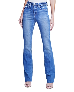 L'Agence Ruth High Rise Straight Leg Jeans in Cambridge