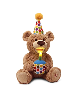 Gund Happy Birthday Animated Bear Singing Light Up Plush Stuffed Animal, 10- Ages 3+
