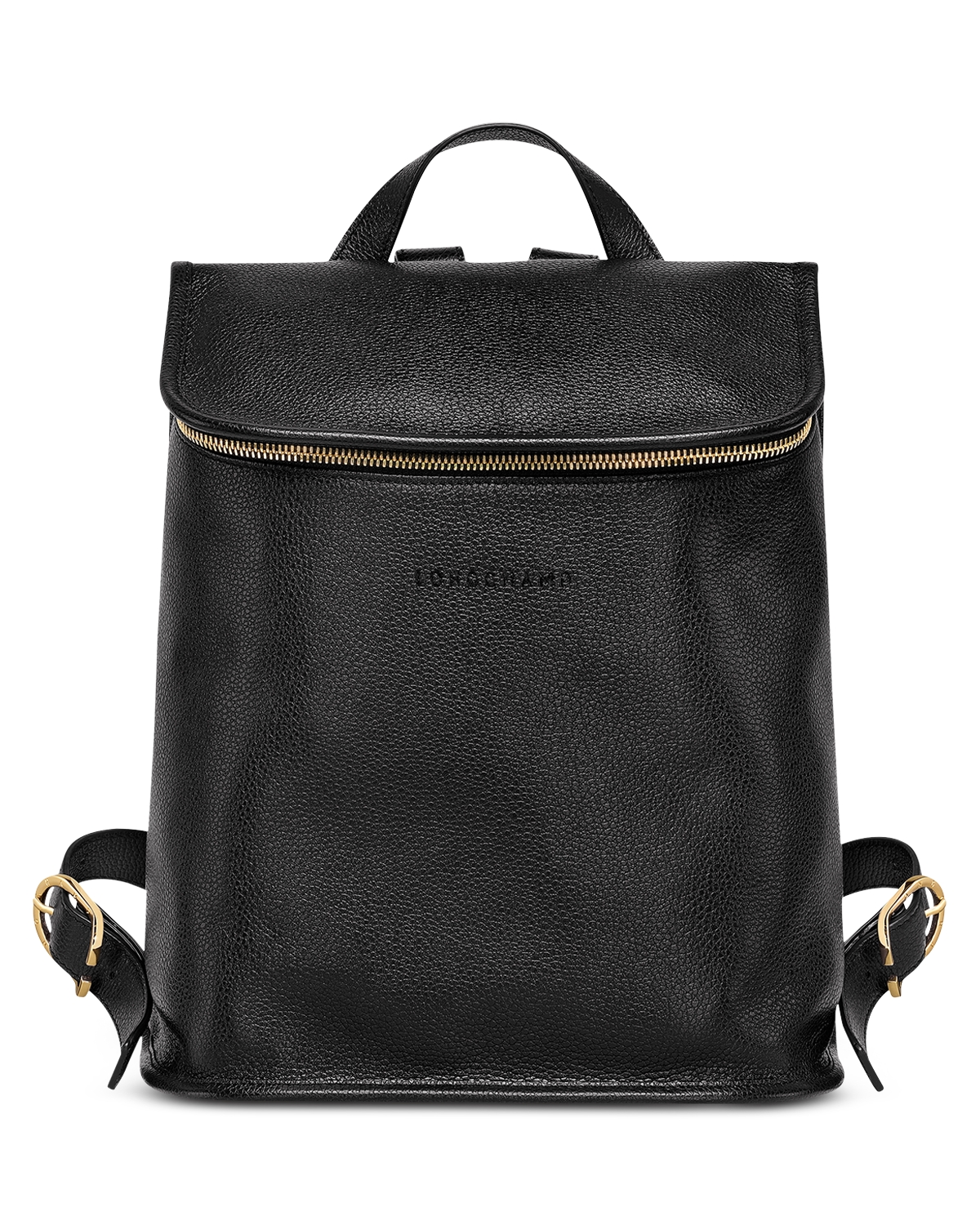 Longchamp Compact Le Foulonné Leather Backpack