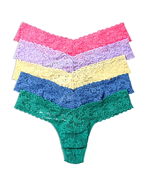 HANKY PANKY SIGNATURE LOW-RISE THONGS, SET OF 5