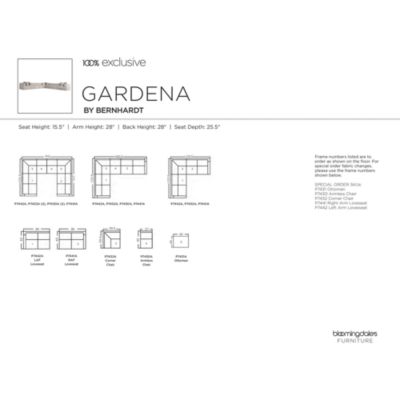 Gardena 3-Piece Fabric Sectional