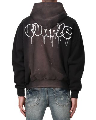 PURPLE BRAND/Wordmark Oversized パーカー Metro Fusion - Purple Brand Cutout Wordmark Pink Oversized